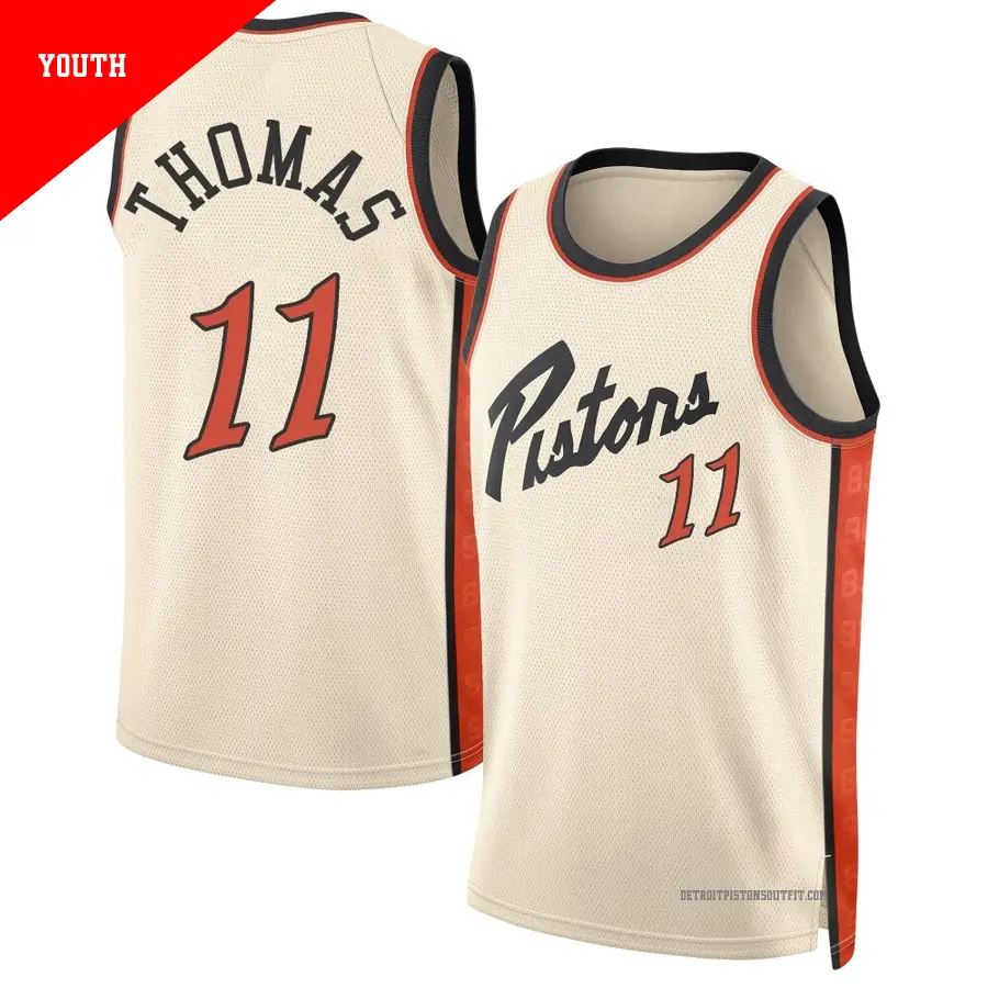 11 Youth Isiah Thomas Detroit Pistons 2023/24 Swingman Black City