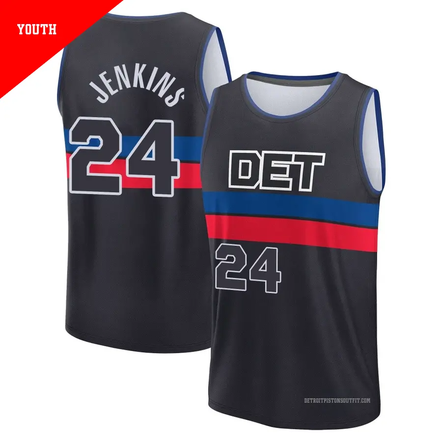 24 Youth Daniss Jenkins Detroit Pistons 2024/25 Fast Break Black