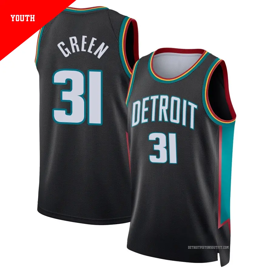 31 Men's Javonte Green Detroit Pistons 2022/23 Swingman Green City