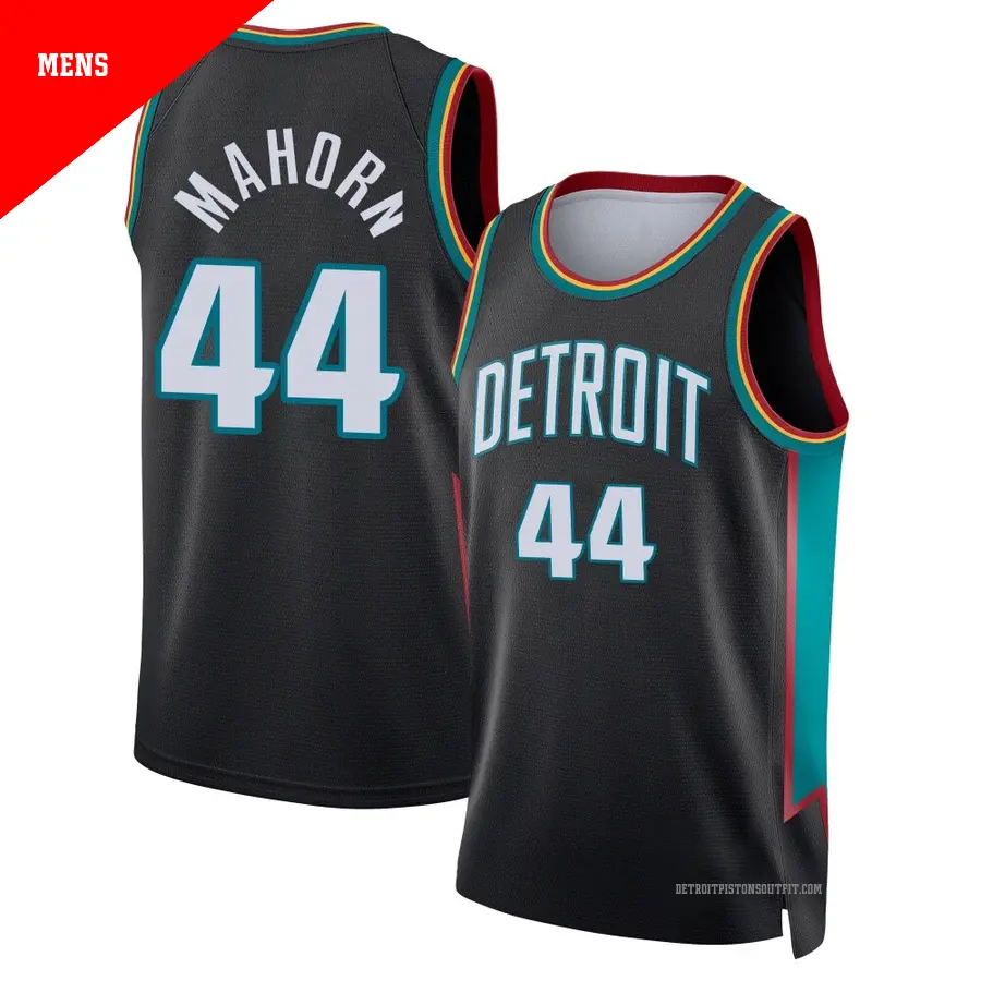 44 Men's Rick Mahorn Detroit Pistons Blue Authentic Throwback Jersey